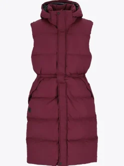 Mode Eva Puffy Vest D Lang vattert vest til dame