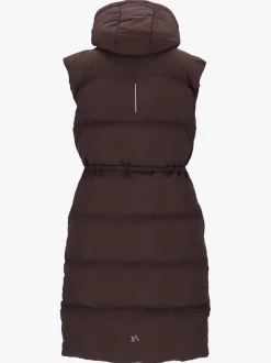 Mode Eva Puffy Vest D Lang vattert vest til dame