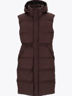 Mode Eva Puffy Vest D Lang vattert vest til dame