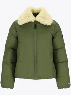 Mode Flex Warm Jakke D Kort vattert jakke med avtakbar teddykrage