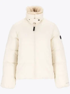 Mode Flex Warm Jakke D Kort vattert jakke med avtakbar teddykrage