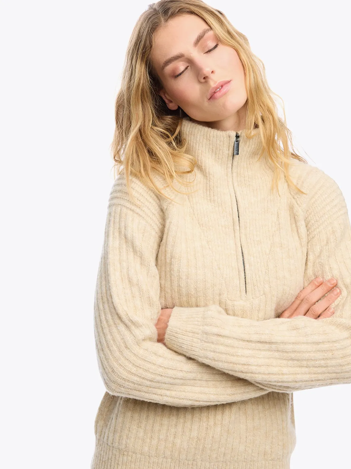 Mode Iris HZ Genser D Halfzip strikkegenser til dame