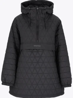 Mode Quilted Anorak D Quiltet anorakk i oversized fasong