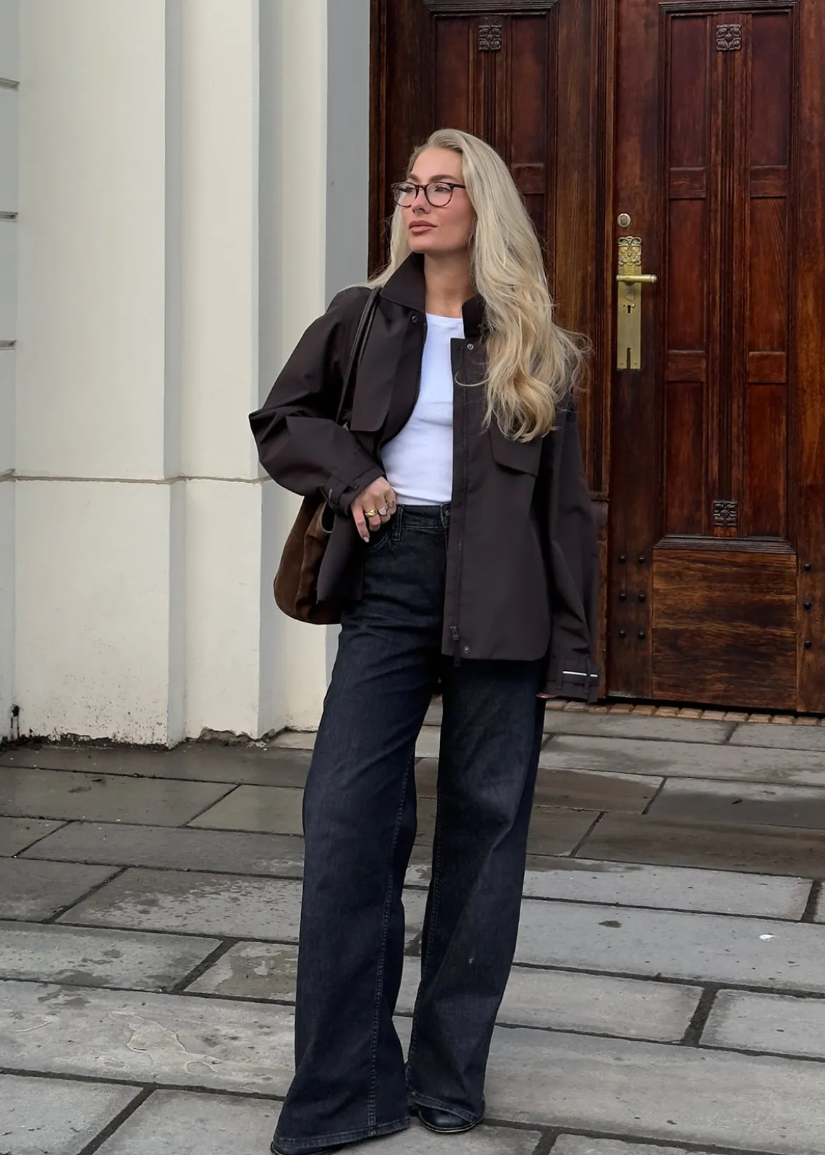 Mode Trench Jakke D Kort trenchcoat til dame