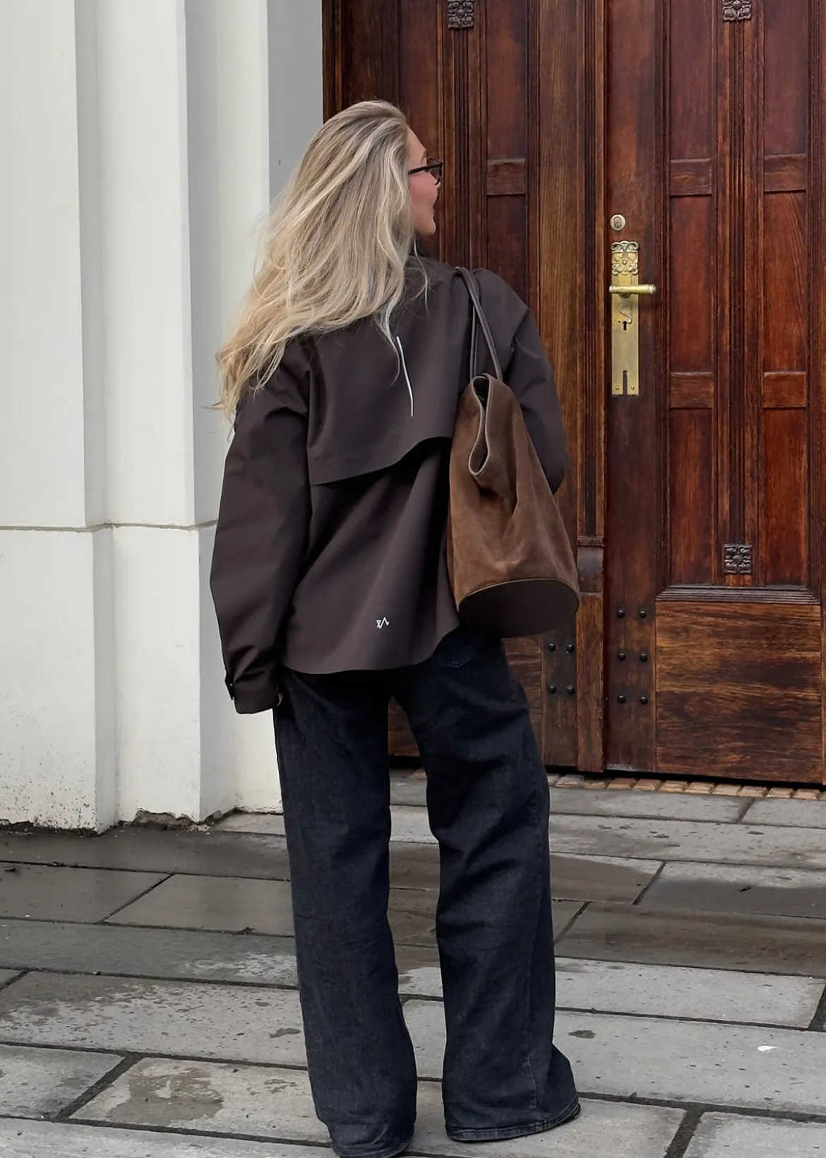 Mode Trench Jakke D Kort trenchcoat til dame
