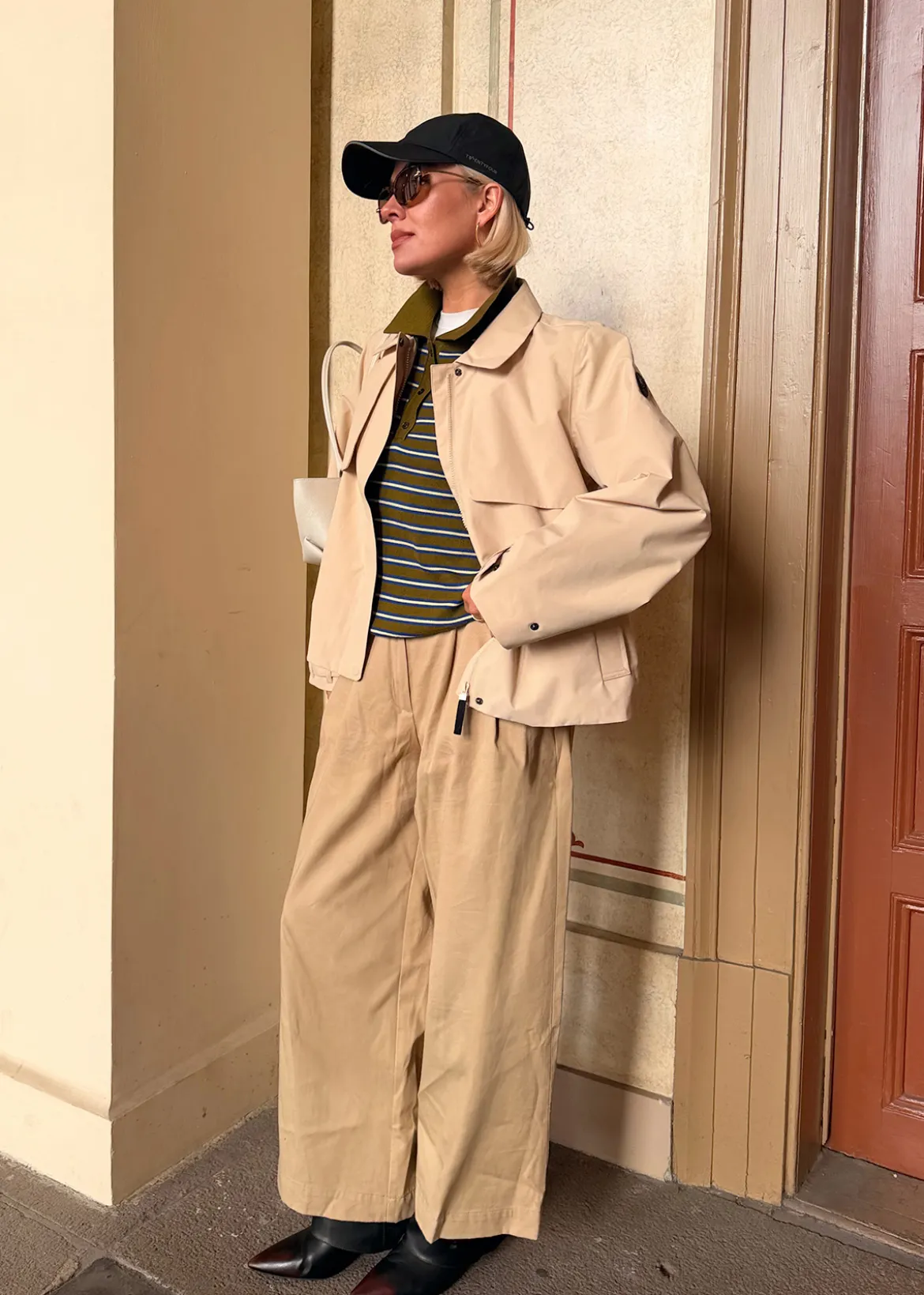 Mode Trench Jakke D Kort trenchcoat til dame