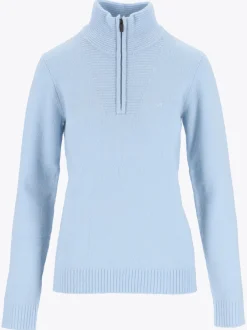 Venture Light Strikk D Halfzip genser i ullblanding til dame