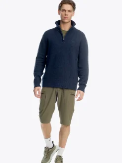 Venture Light Strikk H Halfzip genser i ullblanding til herre